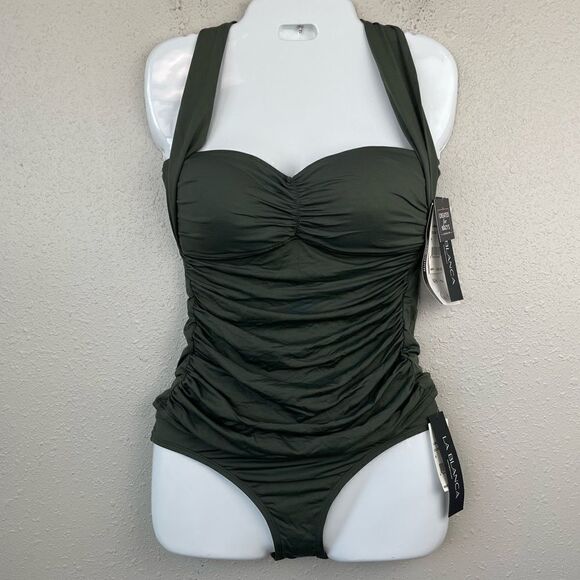 La Blanca Other - NWT La Blanca Olive Green Matching Tankini and Bottoms